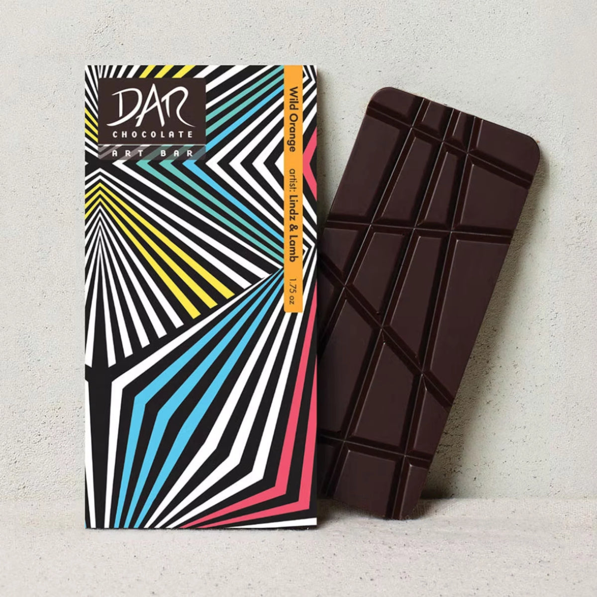 Art Bars: Wild Orange Chocolate 72% Dark Chocolate Bar Vegan