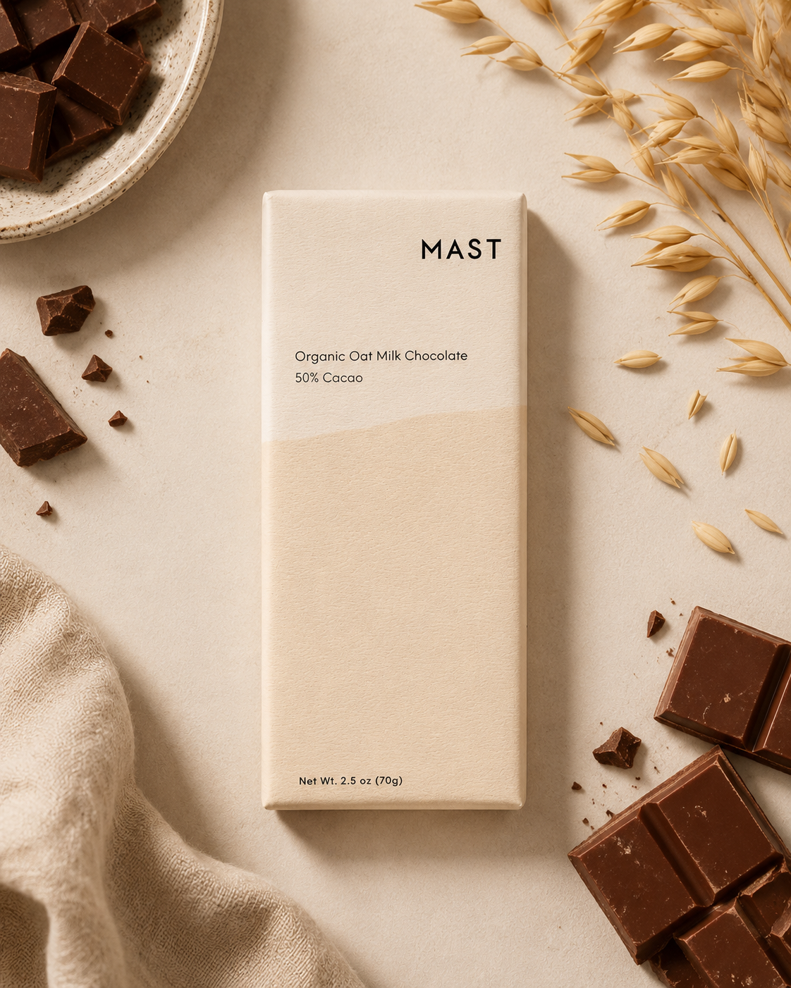 Organic Oat Milk Chocolate 50% Cacao