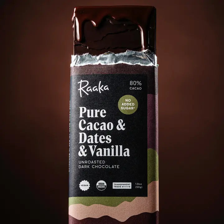 Pure Cacao & Dates & Vanilla Chocolate Bar (Date-Sweetened!)