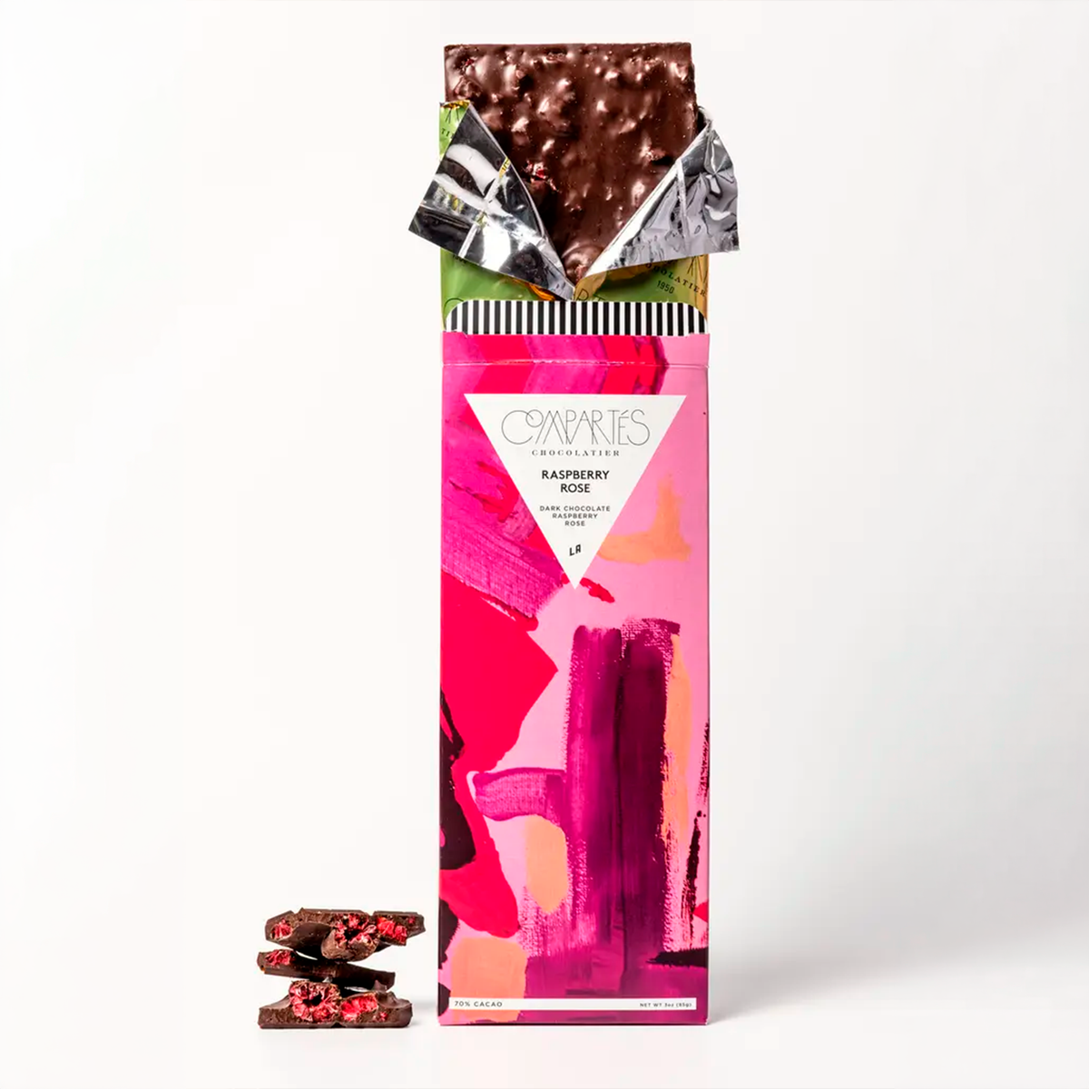 Raspberry Rose Gourmet Dark Chocolate Bar