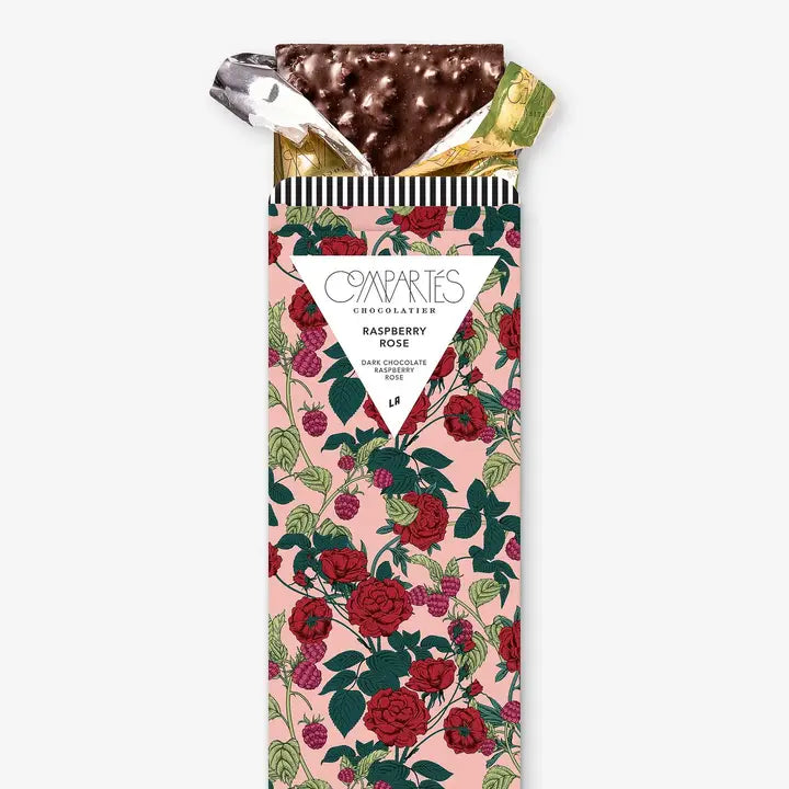 Raspberry Rose Gourmet Dark Chocolate Bar