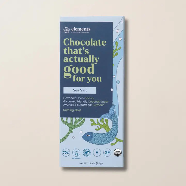 Sea Salt Dark Chocolate Bar | Vegan Organic 4 Units