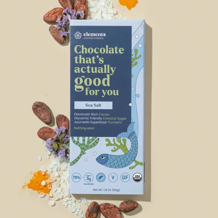Sea Salt Dark Chocolate Bar | Vegan Organic 4 Units