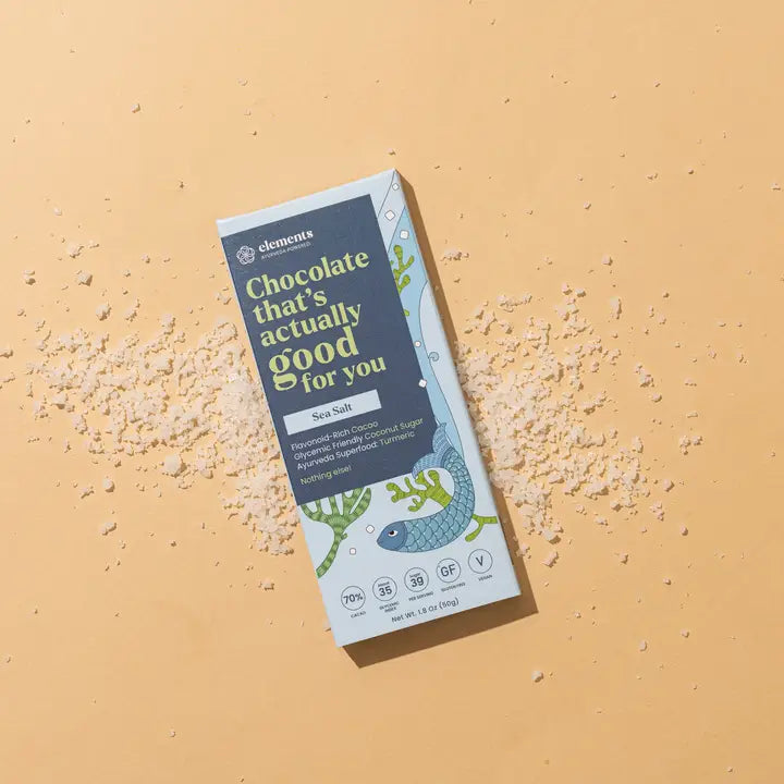 Sea Salt Dark Chocolate Bar | Vegan Organic 4 Units